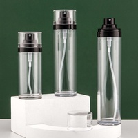Emballage cosmétique personnalisé vide contenant de parfum en PET flacon pulvérisateur de brouillard en plastique transparent rechargeable flacon à pompe de poudre pour cheveux