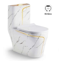 Vente directe d'usine de toilettes une pièce de style européen de luxe en céramique de couleur pour salle de bain