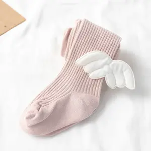Collant/collant, calza per bambini morbida in maglia tinta unita in Stock spagnolo caldo