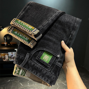 <span class=keywords><strong>กางเกง</strong></span><span class=keywords><strong>ยีน</strong></span><span class=keywords><strong>ส์</strong></span>ผู้ชายแฟชั่นใหม่กางเกงผ้ายีน<span class=keywords><strong>ส์</strong></span>ทรงสลิมฟิตผ้ายืดพิมพ์ลายสไตล์ตรงสำหรับเท้าเล็กๆเสื้อผ้าดีไซน์เนอร์ฤดูร้อน - Product Image 6