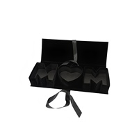 Boîte cadeau en velours rectangulaire pour la fête des mères, boîte cadeau de fleurs avec lettre pour maman, boîte cadeau de fleurs combinée, boîte à fleurs