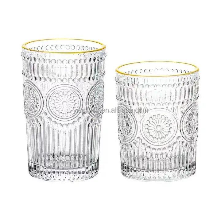 Ribbed Glass Cup  Glass, Glass cup, Wine glasses