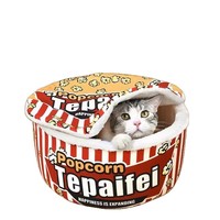 Nid d'hiver pour chien et chat Fawface, chaud, fermé, en polyester brodé, lit pour animaux de compagnie durable