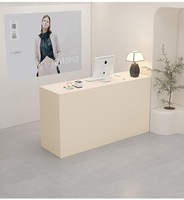 Comptoir de réception minimaliste noir Q101 avec ordinateur Apple pour les petites entreprises