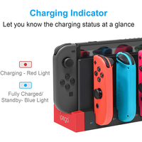 Pour Nintendo pour Switch support de charge 4 support de contrôleur Station de chargeur Console en plastique Dock de charge pour Joycons