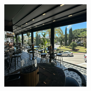 Pérgola de Aleación de Aluminio con Recubrimiento en Polvo, Resistente, Retráctil, Bioclimática, Elegante, Moderna, Ecológica, con LED, Fácil de Montar - Product Image 1