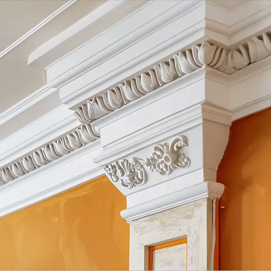 Avrupa tarzı ev dekoratif şeritler GRG bina korniş kalıplama