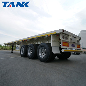 Semi-remorque à plateau plat très vendue pour le transport de tôles d'acier, système de suspension mécanique, remorques de camion - Product Image 1