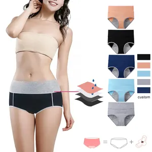 Hot Selling Comfortable Leakproof High Quality Girls Women Cotton Menstrual Underwear Period Panties