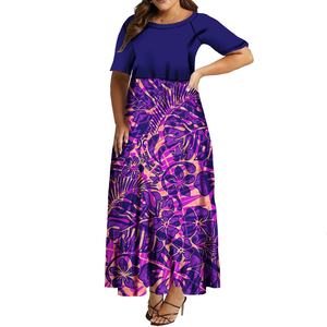 Pacific Island Wear Samoan Girls Puletasi <span class=keywords><strong>Elei</strong></span> Maxi vestido personalizado Tribal Tattoo Tapa estampado a pedido vestido de mujer al por mayor - Product Image 1