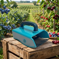 Ergonomische doe-het-zelf plastic blauwe bessen schep- en plukset, tuingereedschap OEM voor oogst, gemaakt in Zhejiang