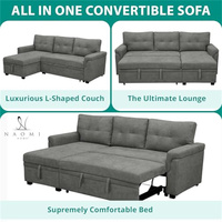 Canapé-lit sectionnel rétractable personnalisé pour la maison avec canapé-lit convertible, chaise longue-lit, divan-lit