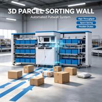 Système de tri mural 3D OEM pour l'agrandissement des surfaces de tri, conception personnalisée, mur de tri pour l'entreposage e-commerce, équipement de tri de colis