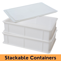 Bac à pâte à pizza en plastique empilable XL, boîte de transport pour boulangerie, boîte de fermentation pour la levée de la pâte avec couvercle, conteneur de stockage