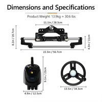 Kit de direction hydraulique hors-bord marin neuf 350 CV avec pompe de commande, vérin hydraulique et tuyau, accessoires complets