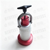 Kit de prueba de humedad rápida ASTM para suelos con método de carburo de calcio, bolas de acero y báscula digital para ensayo de arena y agregados en campo.