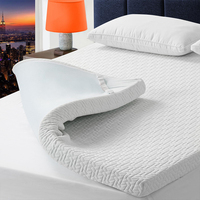 Zwillingsgröße Belüftete Gel-Memory-Foam-Matratzenauflage, Kühlende Blaue Schaumstoff-Bettauflage zur Druckentlastung für Schlafzimmer
