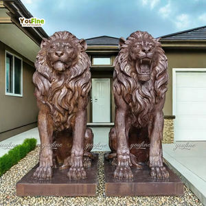 유파인 고품질 주조 대형 청동 사자 조각상 판매 - Product Image 5