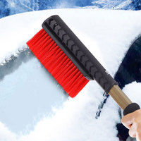 Pelle à neige pour voiture, grattoir à glace, en plastique ABS, nettoyeur de pare-brise portable, poignée en mousse, outil d'hiver pour voiture