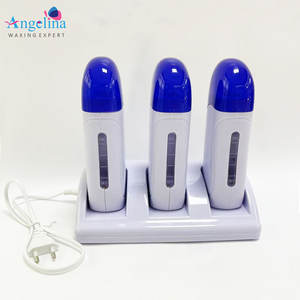 살롱 및 스파 바디 헤어 제거를위한 전문 3 트리플 카트리지 왁스 워머 롤러 히터 시스템 - Product Image 1