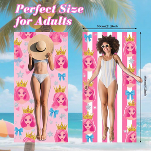 Handuk pantai handuk pantai kustom desain gratis dengan Logo cetak kustom handuk pantai besar Microfiber musim panas pengiriman cepat - Product Image 3