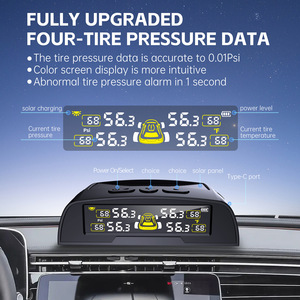 Sensor TPMS Solar para 4 Ruedas, Piezas de Repuesto para Camiones, Monitor de Presión de Neumáticos, TPMS para Automóviles con Carga Tipo C, Pantalla LCD de 4 <span class=keywords><strong>Pulgadas</strong></span>, Alarma en Tiempo Real - Product Image 3
