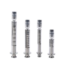 Étui cadeau magnétique en plastique avec étiquette personnalisée, seringue en verre Luer Lock de 1 ml pour huile