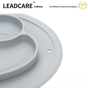 Ciotola per l'Apprendimento Alimentare del Bambino in Silicone Rotonda Ecologica con Design a Rana Cartone Animato, Separatore per Alimenti e Ventosa, Alta Qualità Cromatica - Product Image 3