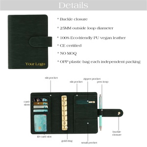 Agenda Hongbo, la Más Vendida, Sin Pedido Mínimo, 23 Colores, A7, Cuero Saffiano Epi, Anillas Doradas de 25 mm, para Presupuesto (Tamaños A6 y A5 Disponibles) - Product Image 4