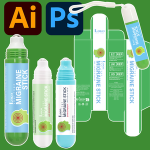 GUOCUI BIO TECH Pure Natural Aliviar Dor De Cabeça Lavanda Óleo De Coco Private Label Tubo Personalizado Logo Roll-on Enxaqueca Vara - Product Image 3