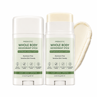 Déodorant stick pour le corps entier, formule respectueuse du microbiome, à base de plantes, longue durée, pour peaux sensibles, sans aluminium, contrôle des odeurs, prébiotique