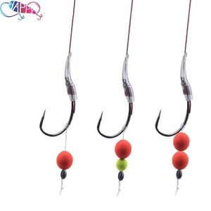 2 pièces <span class=keywords><strong>carpe</strong></span> pêche cheveux plates-formes tressé ligne fil acier crochet plates-formes de pêche Terminal attirail accessoires de pêche - Product Image 3