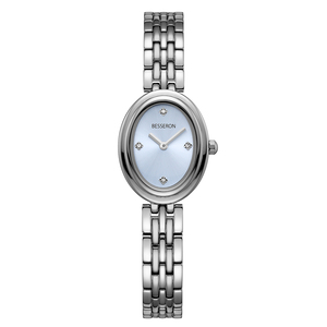 Montre-bracelet à quartz sophistiquée avec bracelet fin en acier inoxydable et mouvement Epson Y121 pour tenue professionnelle - Product Image 1