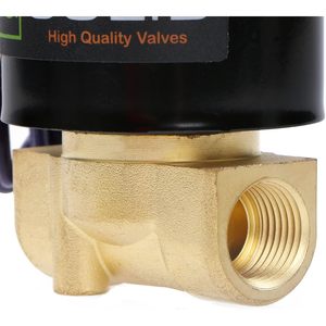 États-Unis Vanne solénoïde électrique solide 3/8 po 24 V CA en laiton normalement fermée pour eau, air, carburant - Product Image 6