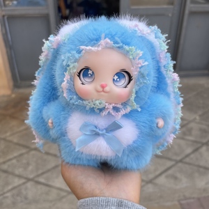 Lussuoso Ciondolo Peluche Coniglio <span class=keywords><strong>Linda</strong></span> con Grandi Orecchie, Decorazione per Cameretta Unisex, Cartone Animato Popolare e Carino - Product Image 3