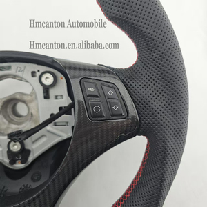 Volante Deportivo de Cuero Perforado y Fibra de Carbono para BMW Serie 3 E90 E91 E92 E93, Producto Popular - Product Image 5
