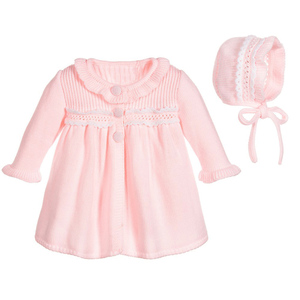 Robe en tricot personnalisée pour bébés et petites filles, nouveau design populaire avec bonnet - Product Image 5