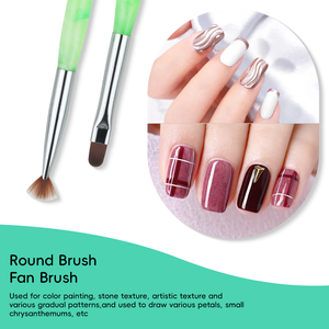 ชุดแปรงทำเล็บ 6 ชิ้น ดีไซน์<span class=keywords><strong>หินอ่อน</strong></span><span class=keywords><strong>สี</strong></span><span class=keywords><strong>เขียว</strong></span>ใหม่ ขนไนลอน ด้ามอะคริลิค สำหรับร้านทำ<span class=keywords><strong>เล็บ</strong></span> - Product Image 5