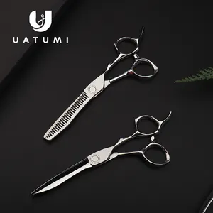 UATUMI profesional venta al por mayor tijeras de barbero 6,0 pulgadas importadas de Japón 440C juego especial de barbero de acero