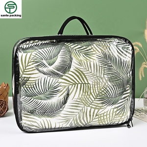 PVC Stand up Cosmetic Bag Travel Wash Bag Custom Logo Zipper Waterproof Makeup Pouches for Lotion and Face Mask - Product Image 5