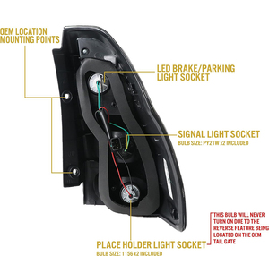 FEUX ARRIÈRE DE FEU ARRIÈRE À LED NOIR FUMÉ POUR 2003-2009 TOYOTA PRADO LAND CRUISER FJ120 - Product Image 3