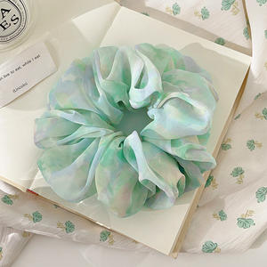 <span class=keywords><strong>PL</strong></span>批发时尚发绳领带弹力发带欧根纱花可爱大发圈配饰女女孩 - Product Image 5