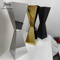 Support à fleurs moderne noir JINDY pour centre de table de mariage, prix d'usine, support à fleurs pour décoration de mariage et événements