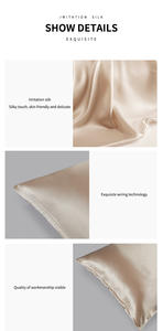 Fabricante chino Estilo sobre Cremallera Imitación de seda Funda De Almohada Juego de regalo Satén Impresión digital para el cuidado del cabello y la piel - Product Image 3