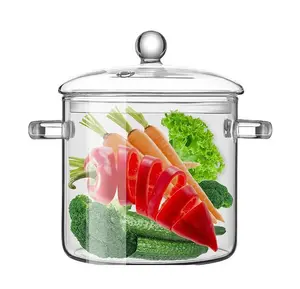 39Years Factory Transparent Open Fire Safe Multiple Size High Borosilicate Glass Cooking Pot