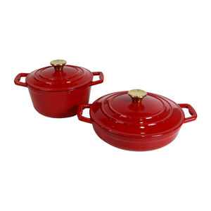 Utensilios de cocina, olla de hierro fundido esmaltada, cazuela con tapa - Product Image 4