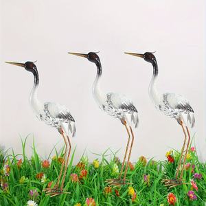 Belle Sculpture d'aigrette en fer d'extérieur Design moderne enduit de poudre <span class=keywords><strong>charme</strong></span> artistique Pots de fleurs jardinières pour pelouses et campings - Product Image 5