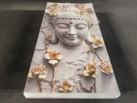 Panneau mural PVC brillant effet marbre UV série animale imprimé en 5D pour fond de télévision intérieur