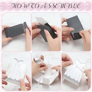 Rỗng Mini Sang Trọng Màu Đen Kẹo Ủng hộ Đóng Gói Quà Tặng Hộp Giấy Hộp Đám Cưới Cho Kinh Doanh Đồ Trang Sức Xà Phòng Kẹo Làm cỏ - Product Image 4