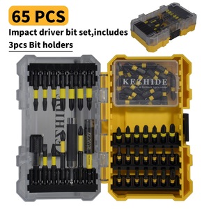 Kezhide 65 Piece <b>Screwdriver</b> <b>Bit</b> <b>Set</b> Magnetic Yellow Impact Ready Auto Repair Tool Kit - Product Image 2